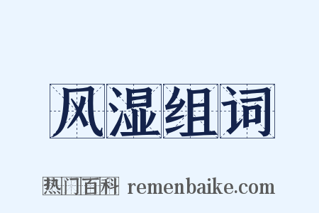 风湿组词是什么意思的图片